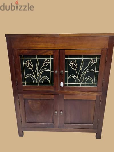 Stained Glass Bar Cabinet