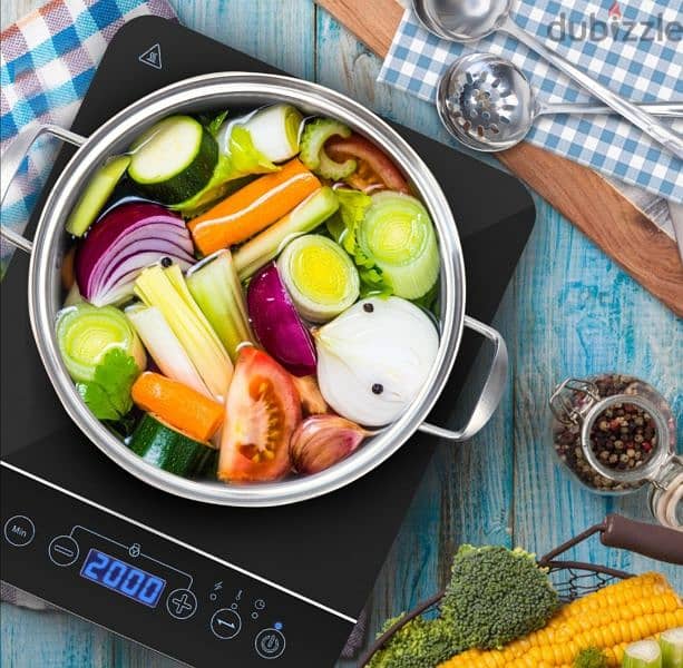 Aigostar bluefirr 2000 W, induction cooker set+ pot spoons/3$ delivery 1