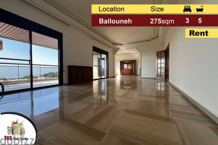 Ballouneh 275m2 | Mint Condition | Panoramic Sea View | Rent | KS |