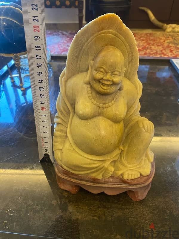 very old buda soapstone 22 cm 3