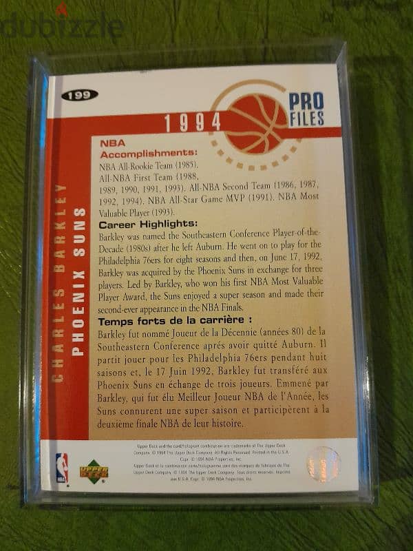 Charles Barkley profiles phoenix Suns. Gem Mint. 94 licensed 1