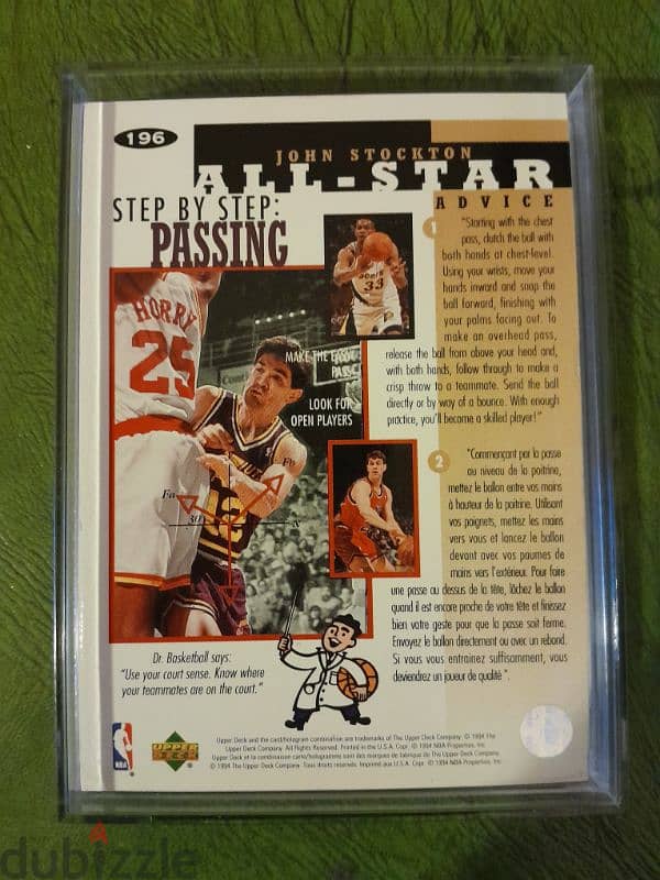 John Stockton all star 1994 passing mint licensed card 1