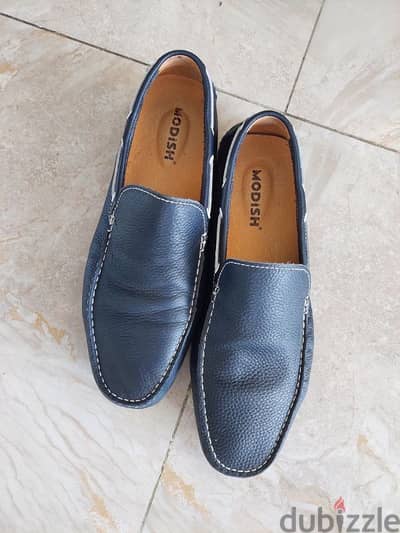 Modish dark blue shoes