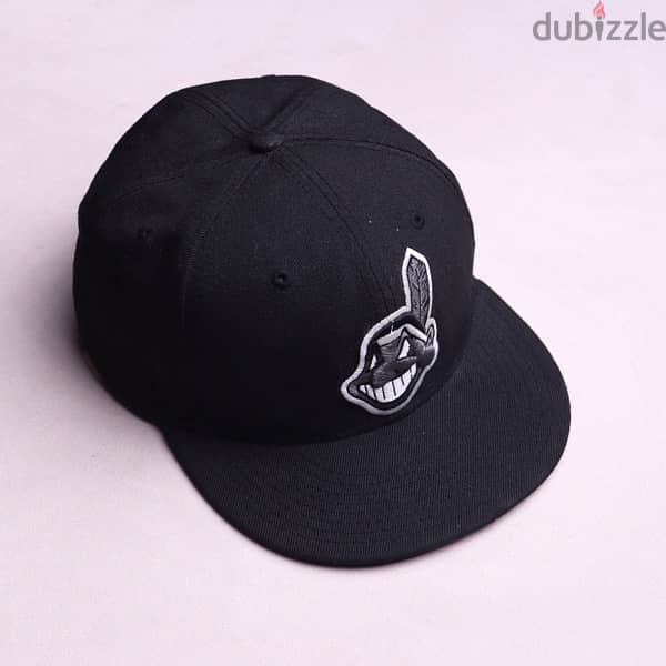 NEW ERA x MLB Chief Wahoo Cleveland Indians Black & White Cap. (L) 0