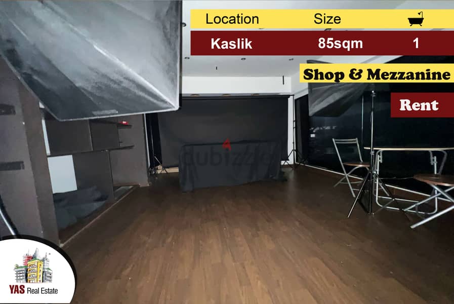 Kaslik 85m2 | Shop | Two Floors | Rent | Perfect Investment | EH/MJ | 0