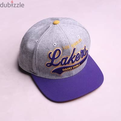 MITCHELL & NESS x NBA Los Angeles Lakers Grey & Purple Cap. (ADJ)