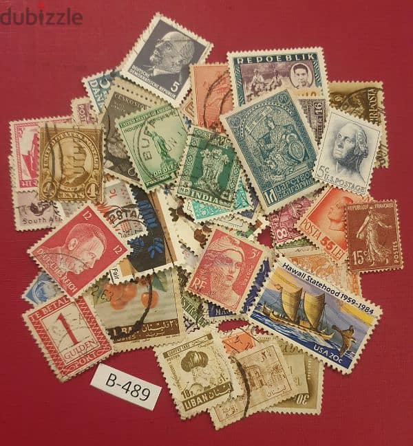 World old 50+ stamps Lot# B-489 since 1950's 0