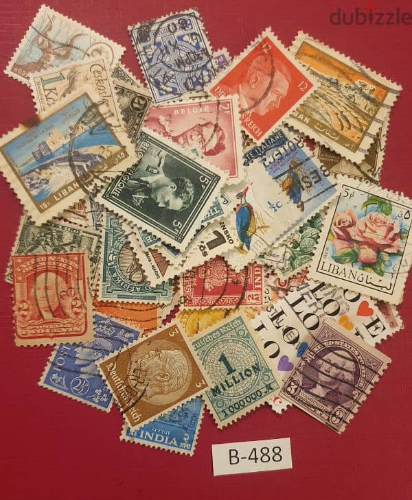 World old 50+ stamps Lot# B-488 since 1950's 0