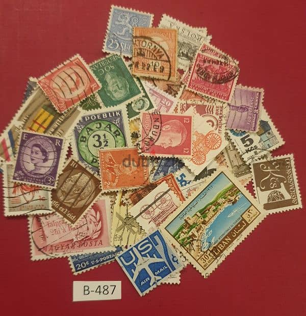 World old 50+ stamps Lot# B-487 since 1940's 0