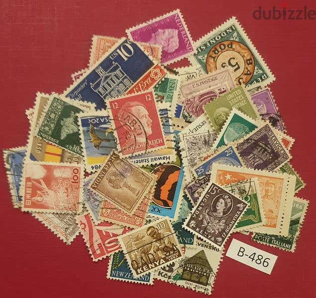 World old 50+ stamps Lot# B-486 since 1950's 0