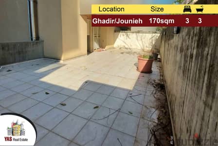 Ghadir/Jounieh 170m2 | 70m2 Terrace | Prime Location | Calm Area | IV