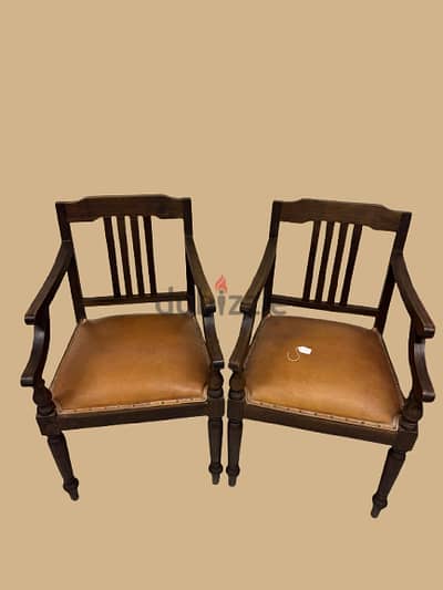 Vintage Wooden Armchairs