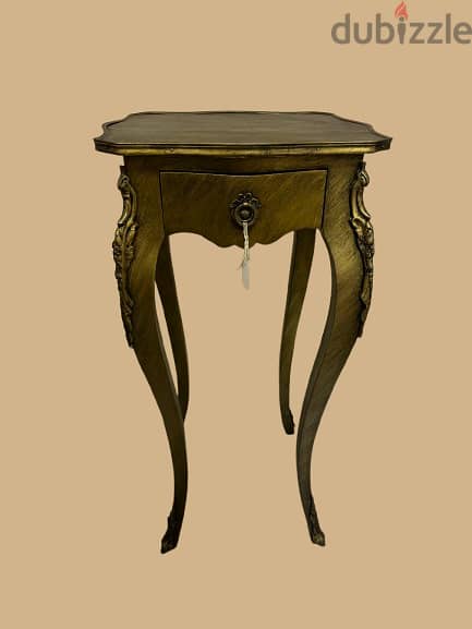 Antique Side Table with Drawer 0