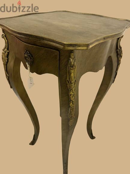 Antique Side Table with Drawer 3