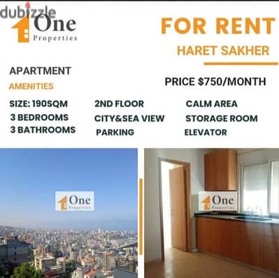 UNFURNISHED APARTMENT FOR YEARLY RENT IN HARET SAKHER