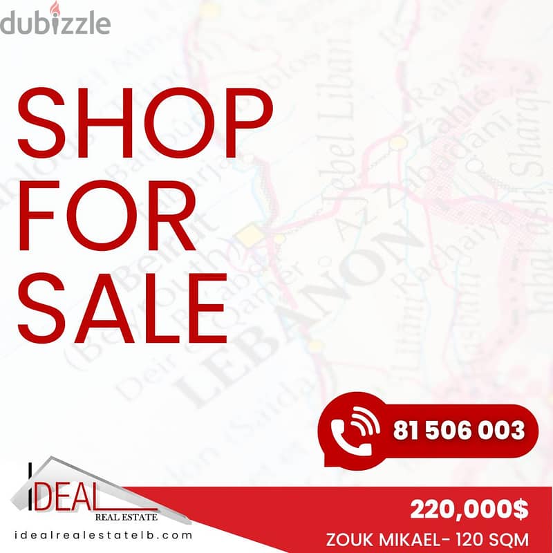 120 sqm Shop for sale in Zouk Mikael REF#TF905 0