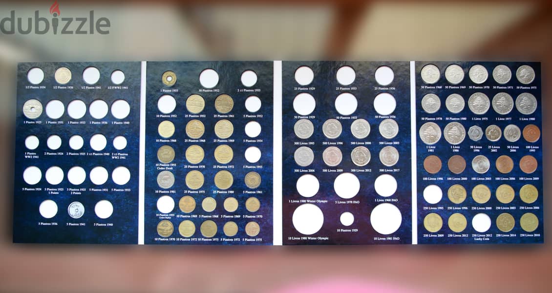 Lebanon Coin Album with 61 coins 0