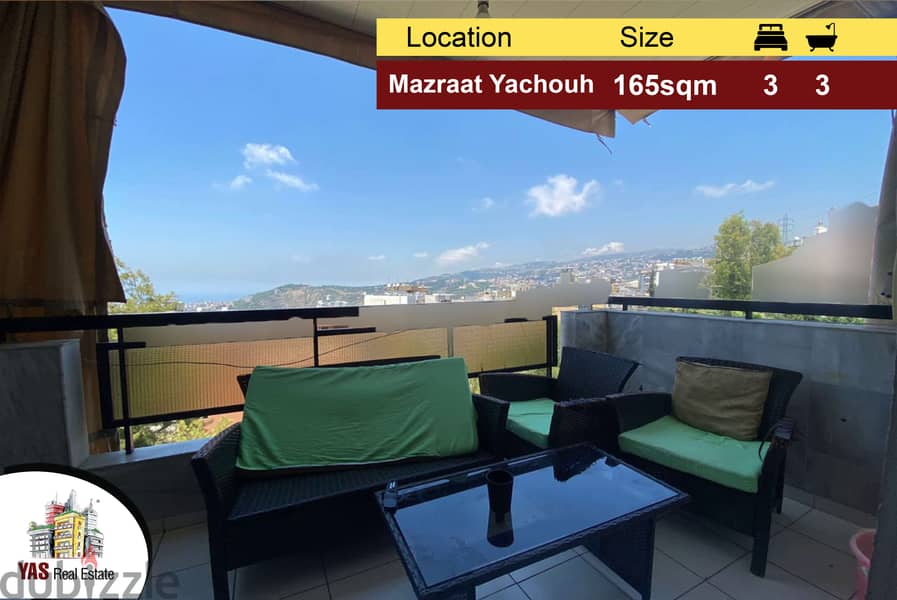 Mazraat Yachouh 165m2 | Mountain View | Well Maintained | Catch | PA 0