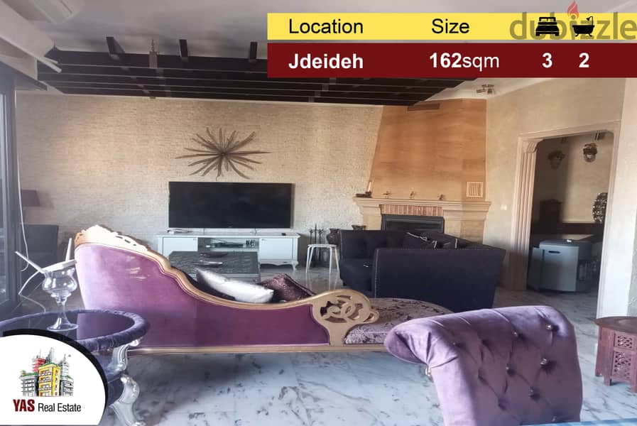 Jdeideh 162m2 | Decorated | Mint Condition | Prime location | PA | 0