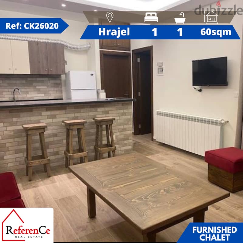 furnished chalet in Hrajel شاليه مفروش في حراجل 0