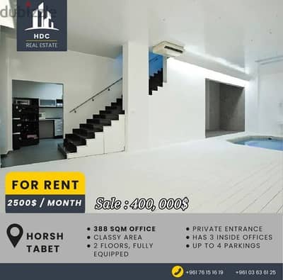 Horsh Tabet high end 388 sqm office for rent or sale