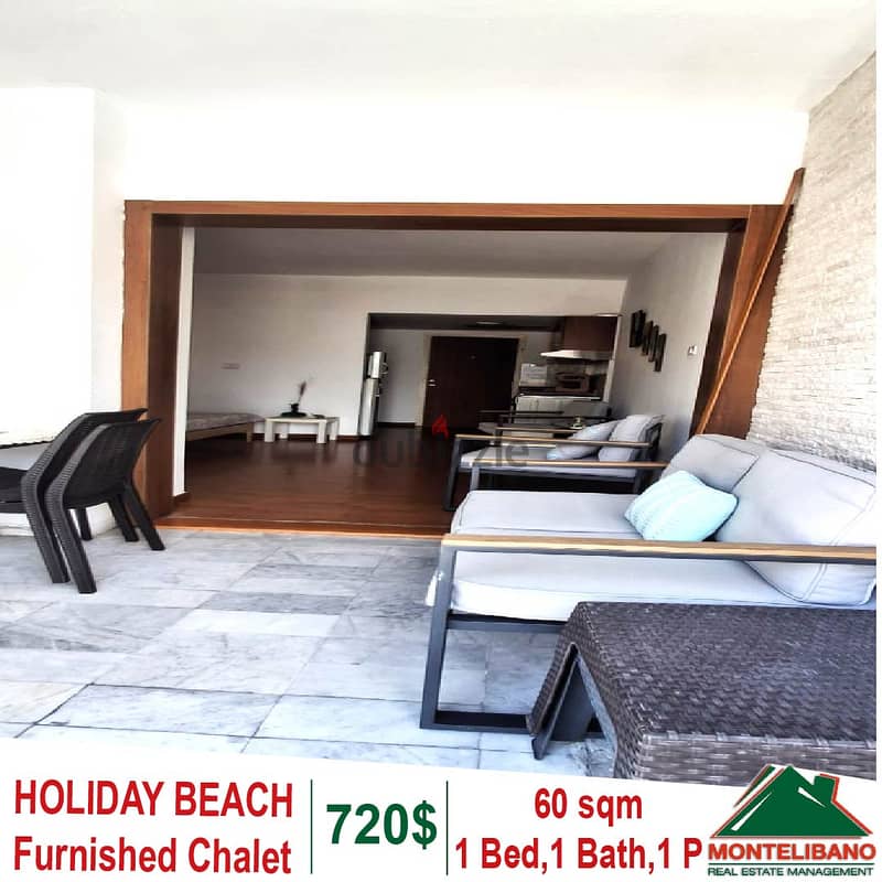 Fully Furnished  60 SQM CHALET FOR RENT IN HOLIDAY BEACH 4