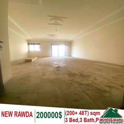 200 Sqm Apartment for Sale in New Rawda !!! 48 sqm Terrace