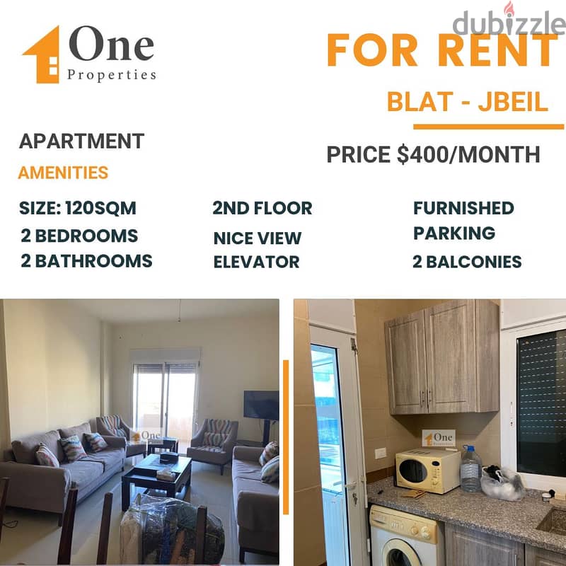 APARTMENT FOR RENT IN BLAT-JBEIL 0