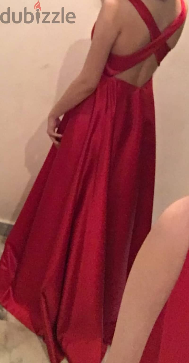 Long Red Evening Dress 1