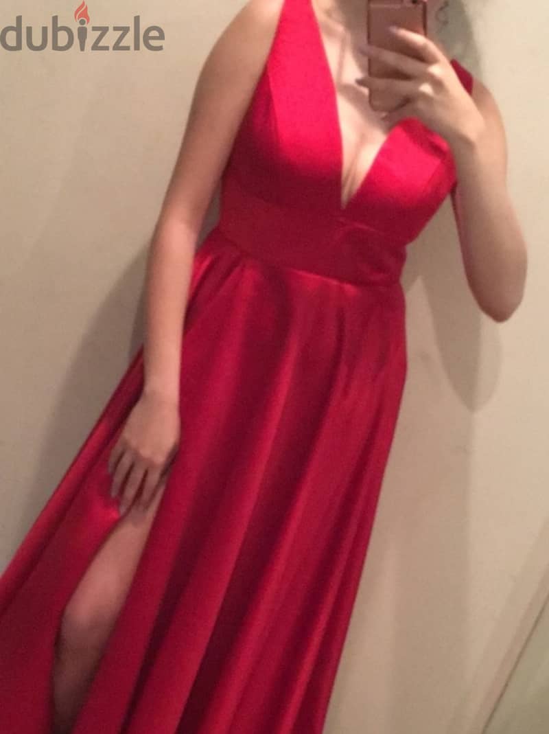 Long Red Evening Dress 2