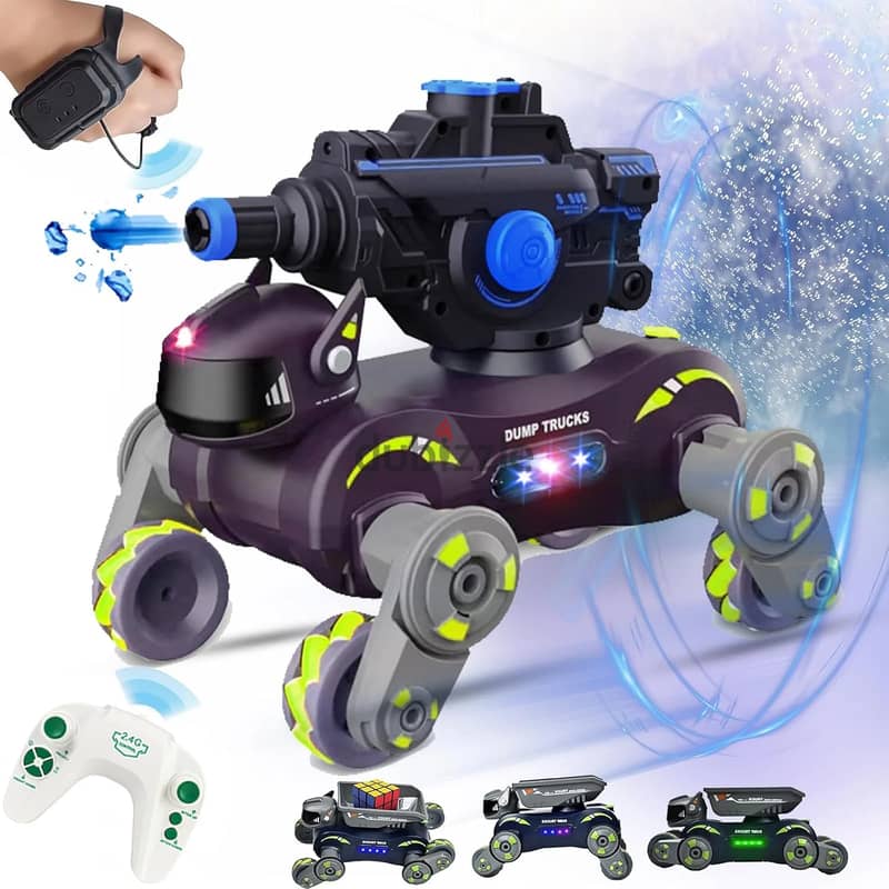 Multifunctional Stunt Mechanical Dog Car Toy, 6WD Gesture Sense remot 0