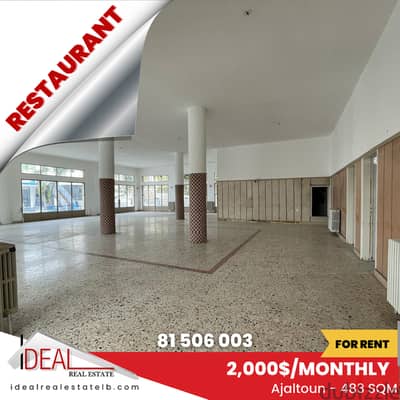 483 sqm Restaurant for rent in Ajaltoun REF#CC2054