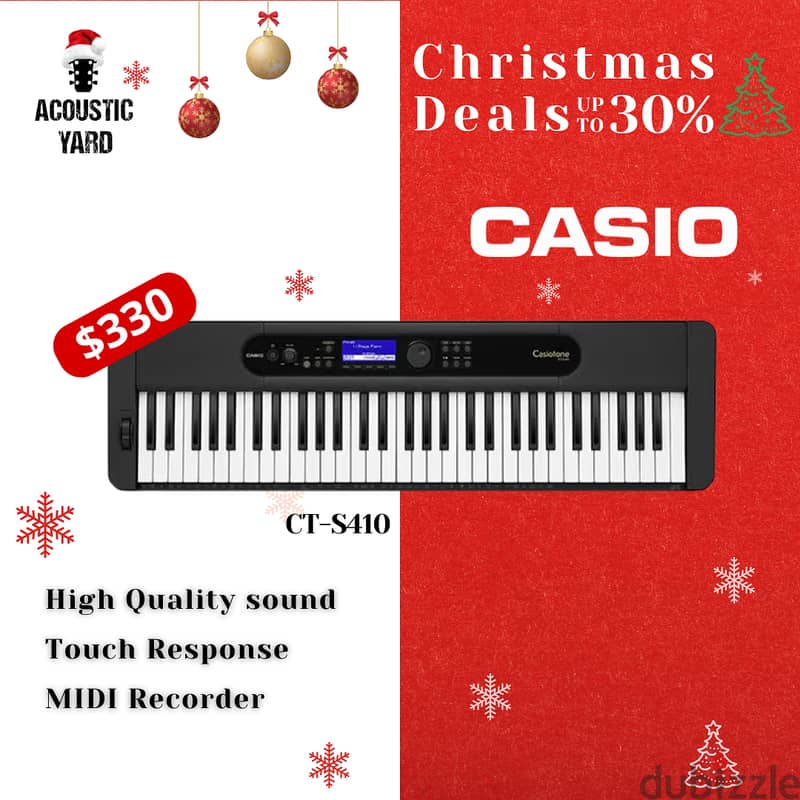 Casio CT-S410 Piano Keyboard Orgue Christmas Offer 0