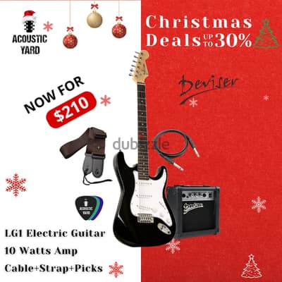 Deviser Electric Guitar SSS Bundle Christmas Offer