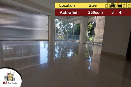 Achrafieh / Sassine 250m2 | 83m2 Terrace |Spacious Flat | View | PA |