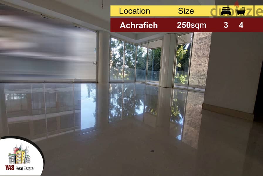 Achrafieh / Sassine 250m2 | 83m2 Terrace |Spacious Flat | View | PA | 0