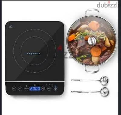 Aigostar bluefirr 2000 W, induction cooker set+ pot spoons/3$ delivery