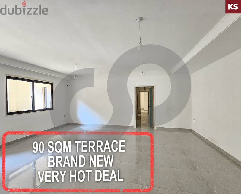 90 SQM Terrace-Brand New-Fiyadieh Baabda/فياضيه بعبدا REF#KS115509 0