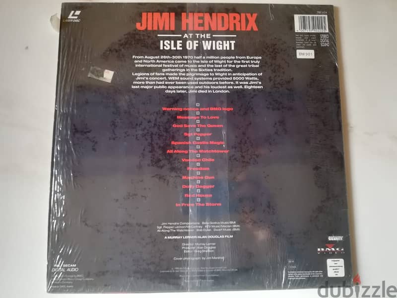 Jimi Hendrix – Jimi Hendrix At The Isle Of Wight Laserdisc 1