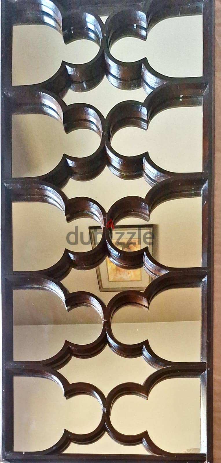 Mirror with Wooden Artwork Front 0