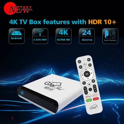 tv box with 2 years free IPTV internet gtel red