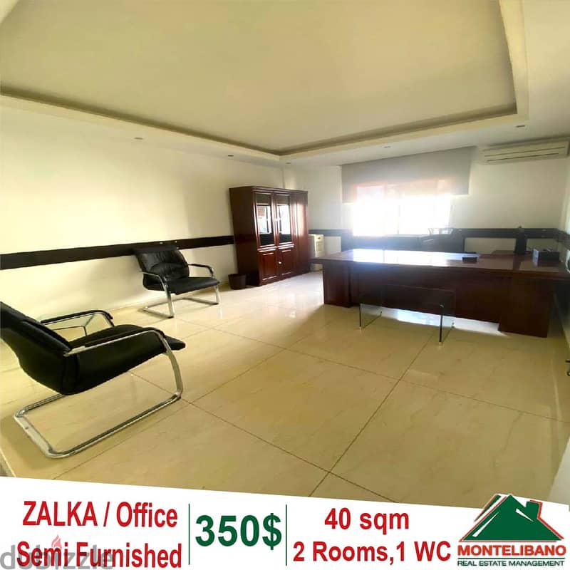 Semi Furnished 40 sqm Office for rent in Zalka!!! 0