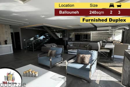 Ballouneh 240m2 Duplex | Designers Signature | Furnished | View | AC |