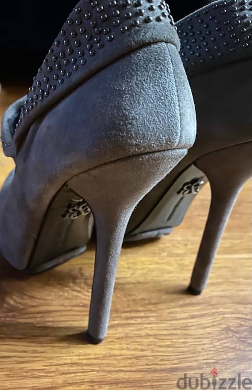 Rock Republic Suede Leather Angie Studded Stiletto Booties 1