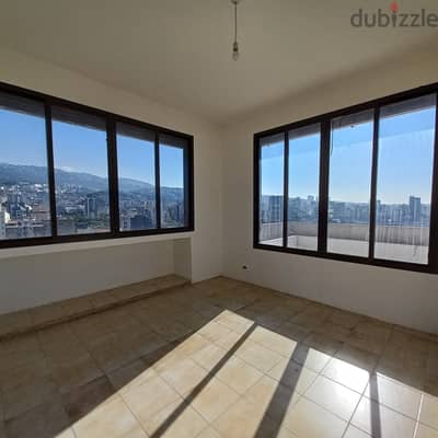 Roof Office  with sea view terrace for rent in Zalkaمكتب على السطح