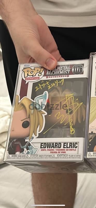 edward elric autographed funko pop japanese va 0