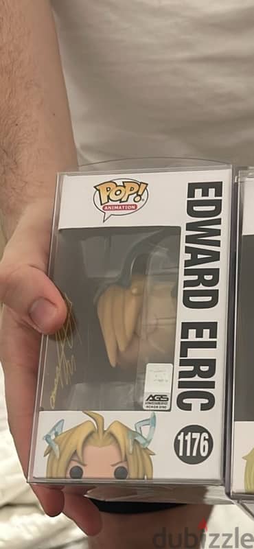 edward elric autographed funko pop japanese va 1