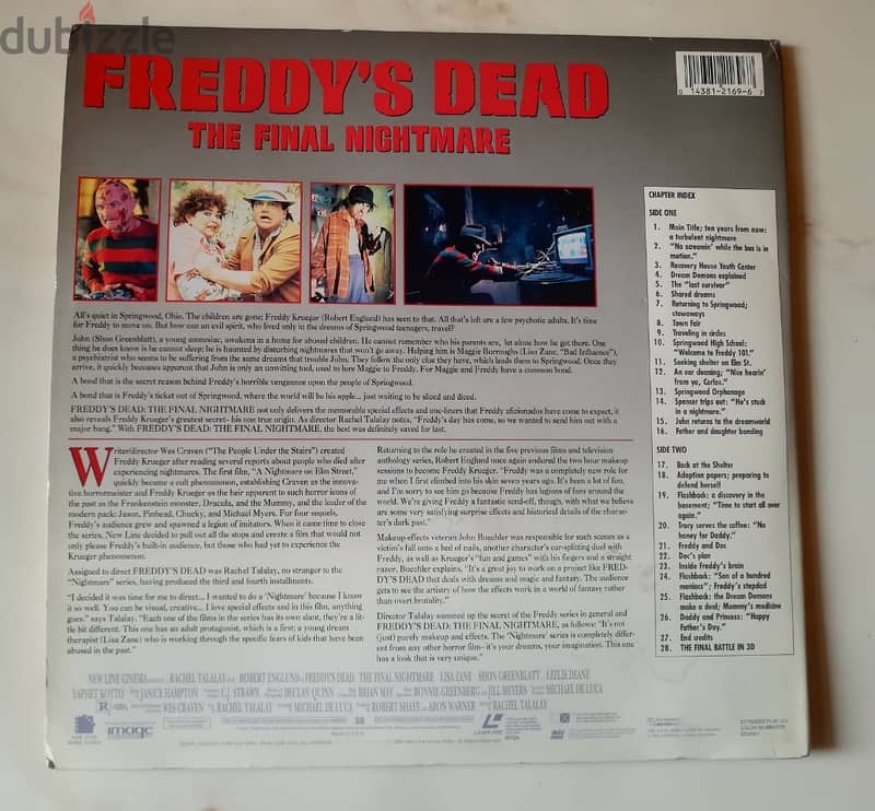 Freddy's dead the final nightmare laserdisc in 3D including original 3