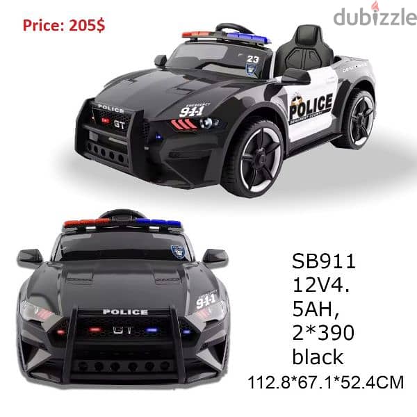 12V Speedy Police Electric Car 0