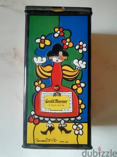 Vintage 1990 Grand Marnier Liquor tin box